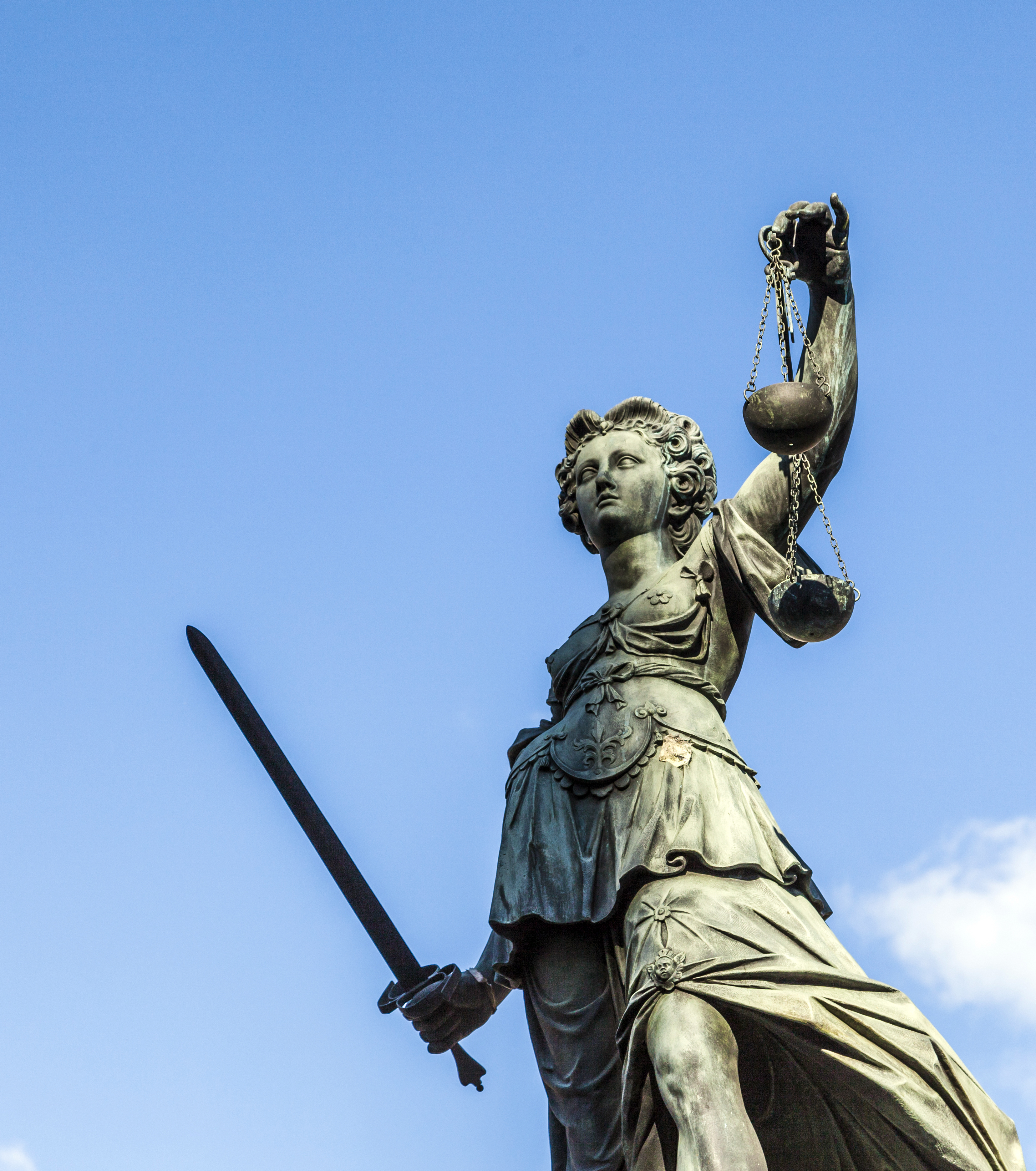 Justitia, a monument in Frankfurt, Germany