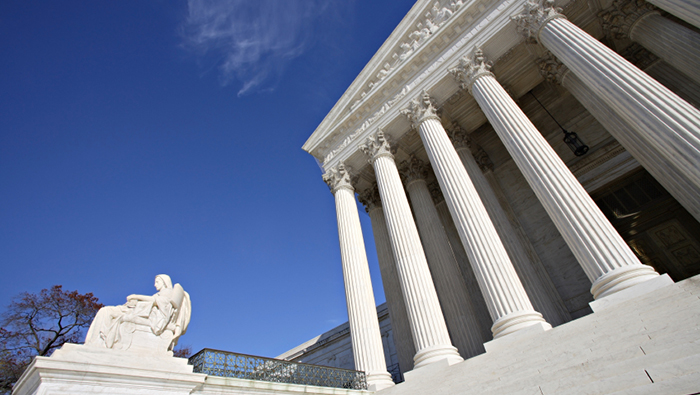 Detail view of the United States Supreme Court