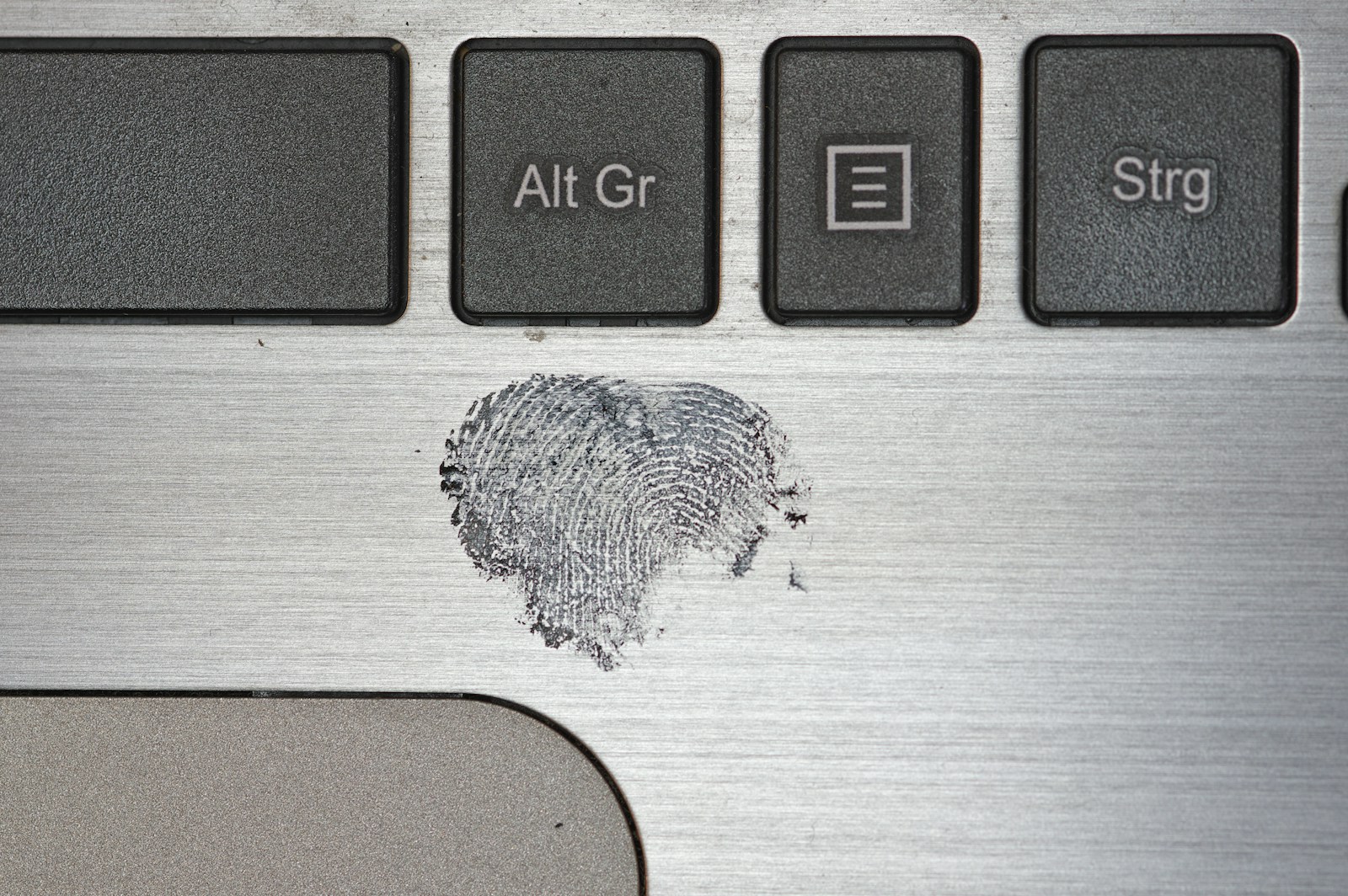 fingerprint on a Labtop surface